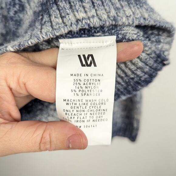 NWT VRST Men’s Navy Blue & White Relaxed Fit Striped Sweater Size S - Picture 6 of 8